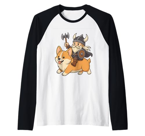 Wikinger Reiten Corgi Hund Mädchen Männer Frauen Kinder Erwachsene Raglan Wikinger Reiten Corgi Hund Mädchen Männer Frauen Kinder Erwachsene Raglan von Viking Riding A Corgi Dog Rainbow Shop
