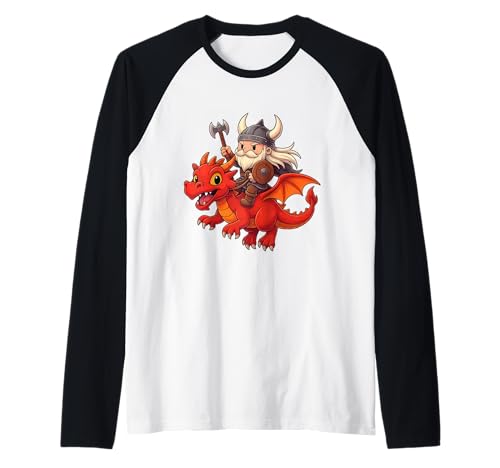 Wikinger reitet einen Drachen Jungen Mädchen Männer Frauen Kinder Erwachsene Raglan Wikinger reitet einen Drachen Jungen Mädchen Männer Frauen Kinder Erwachsene Raglan von Viking Riding A Dragon Rainbow Shop
