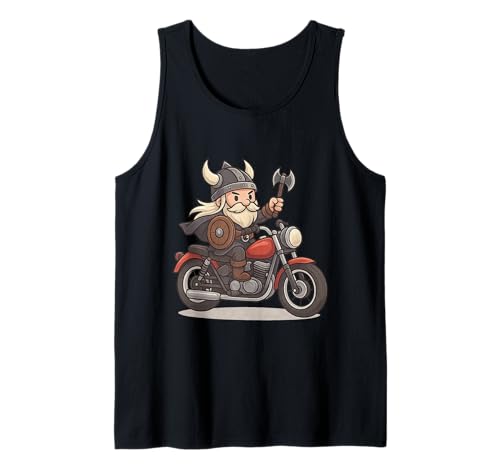Wikinger Reiten Motorrad Jungen Mädchen Männer Frauen Kinder Erwachsene Tank Top von Viking Riding A Motorcycle Rainbow Shop