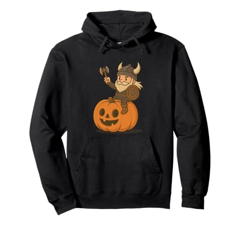 Wikinger reitet einen Kürbis Jungen Mädchen Männer Frauen Kinder Erwachsene Pullover Hoodie von Viking Riding A Pumpkin Rainbow Shop Halloween