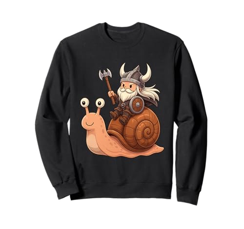 Wikinger Reiten Schnecke Jungen Mädchen Männer Frauen Kinder Erwachsene Sweatshirt von Viking Riding A Snail Rainbow Shop