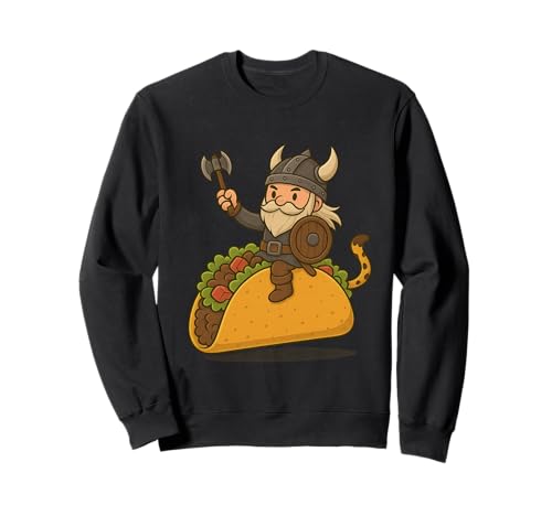 Viking Riding A Taco Jungen Mädchen Herren Damen Kinder Erwachsene Sweatshirt Viking Riding A Taco Jungen Mädchen Herren Damen Kinder Erwachsene Sweatshirt von Viking Riding A Taco Rainbow Shop