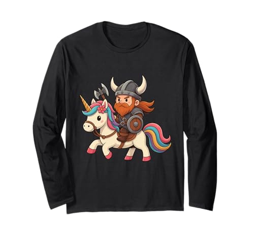 Wikinger reitet EIN Einhorn Jungen Mädchen Männer Frauen Kinder Erwachsene Teenager Langarmshirt Wikinger reitet EIN Einhorn Jungen Mädchen Männer Frauen Kinder Erwachsene Teenager Langarmshirt von Viking Riding A Unicorn Rainbow Shop For Kids