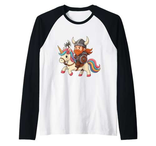 Wikinger reitet EIN Einhorn Jungen Mädchen Männer Frauen Kinder Erwachsene Teenager Raglan Wikinger reitet EIN Einhorn Jungen Mädchen Männer Frauen Kinder Erwachsene Teenager Raglan von Viking Riding A Unicorn Rainbow Shop For Kids