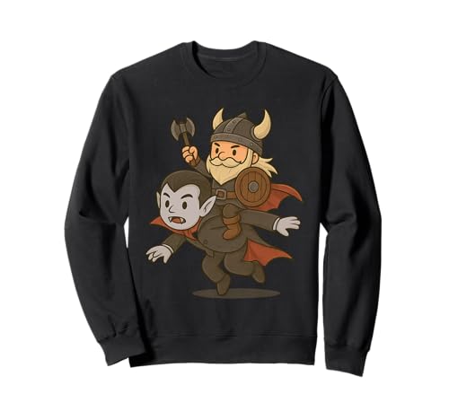 Wikinger reitet einen Vampir Jungen Mädchen Männer Frauen Kinder Erwachsene Sweatshirt von Viking Riding A Vampire Rainbow Shop