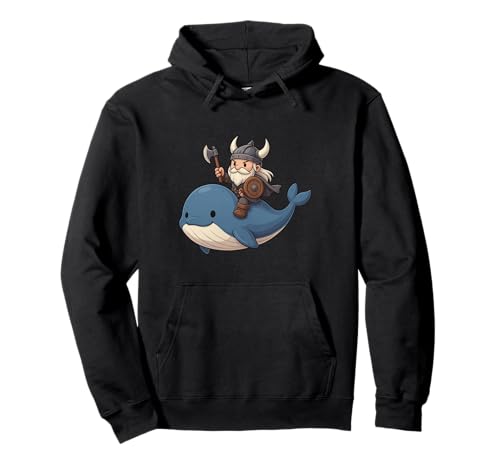 Wikinger reitet einen Wal Jungen Mädchen Männer Frauen Kinder Erwachsene Pullover Hoodie von Viking Riding A Whale Rainbow Shop