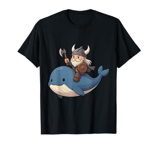 Wikinger reitet einen Wal Jungen Mädchen Männer Frauen Kinder Erwachsene T-Shirt von Viking Riding A Whale Rainbow Shop
