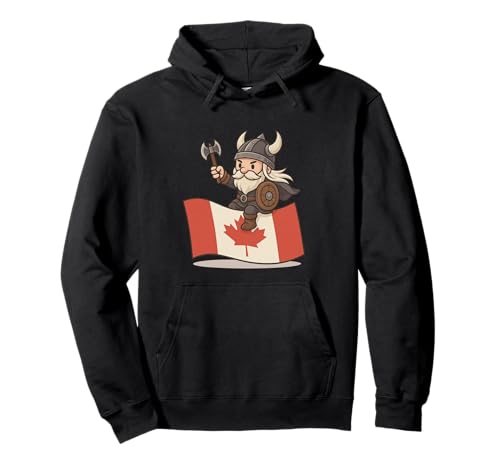 Wikinger reitet eine Kanada-Flagge Jungen Mädchen Männer Frauen Kind Kanadier Pullover Hoodie von Viking Riding Canada Flag Youth Canadian Shop