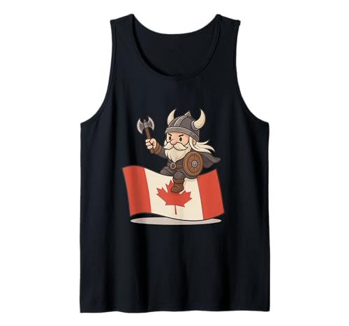 Wikinger reitet eine Kanada-Flagge Jungen Mädchen Männer Frauen Kind Kanadier Tank Top von Viking Riding Canada Flag Youth Canadian Shop