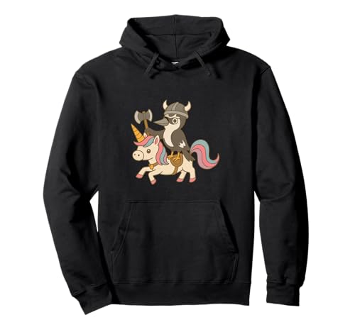 Wikinger Specht reitet EIN Einhorn Jungen Mädchen Männer Frauen Kinder Pullover Hoodie von Viking Woodpecker Riding A Unicorn Rainbow Shop