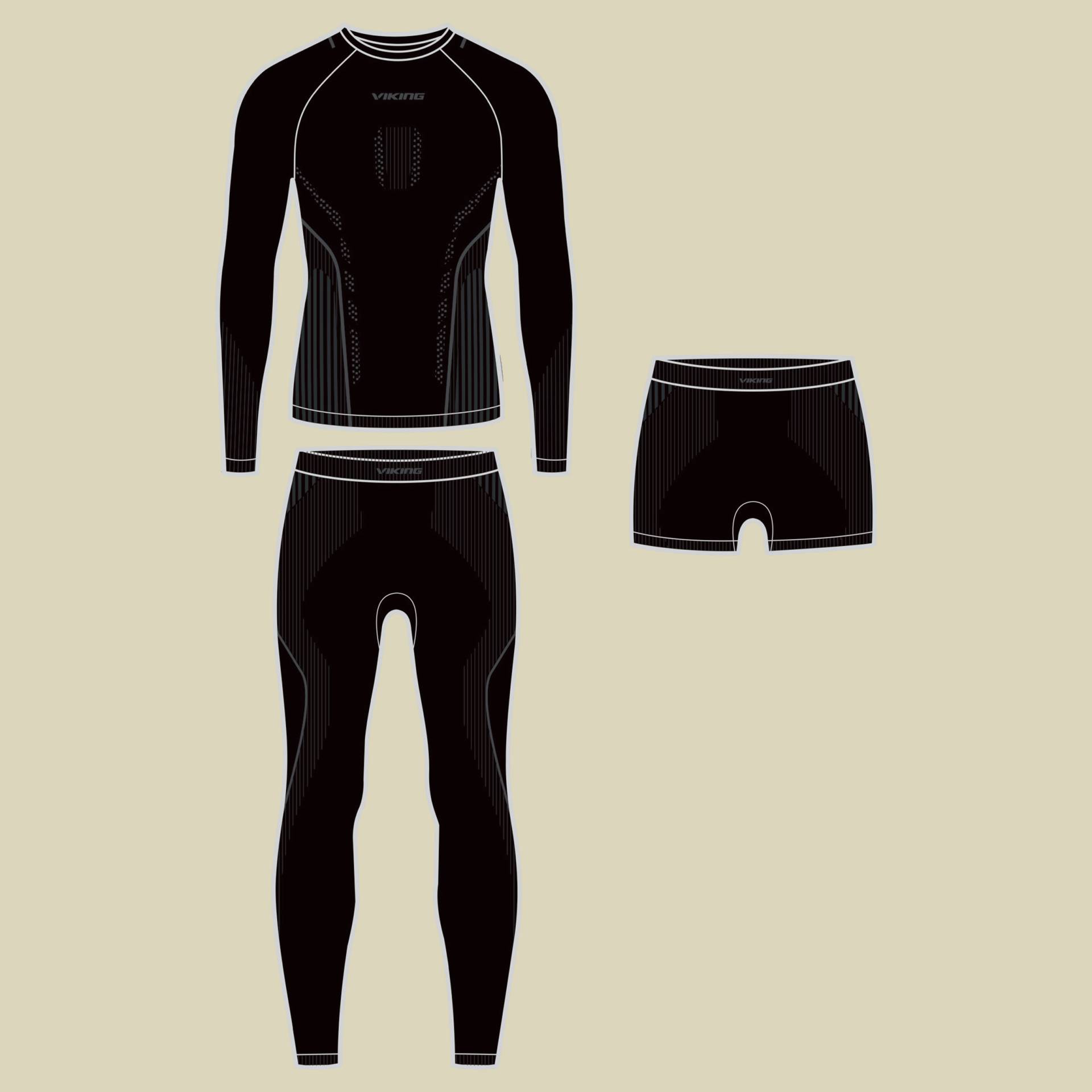 Base Layer Eiger2.0 Set Man XL schwarz - Farbe black/grey von Viking