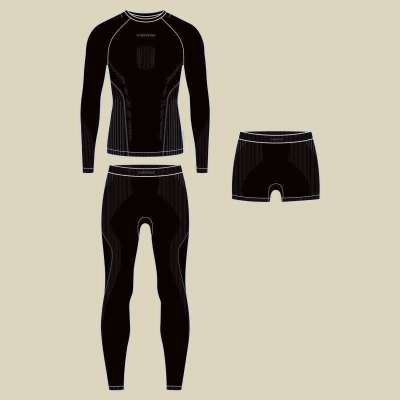 Base Layer Eiger2.0 Set Man XL schwarz - Farbe black/grey von Viking