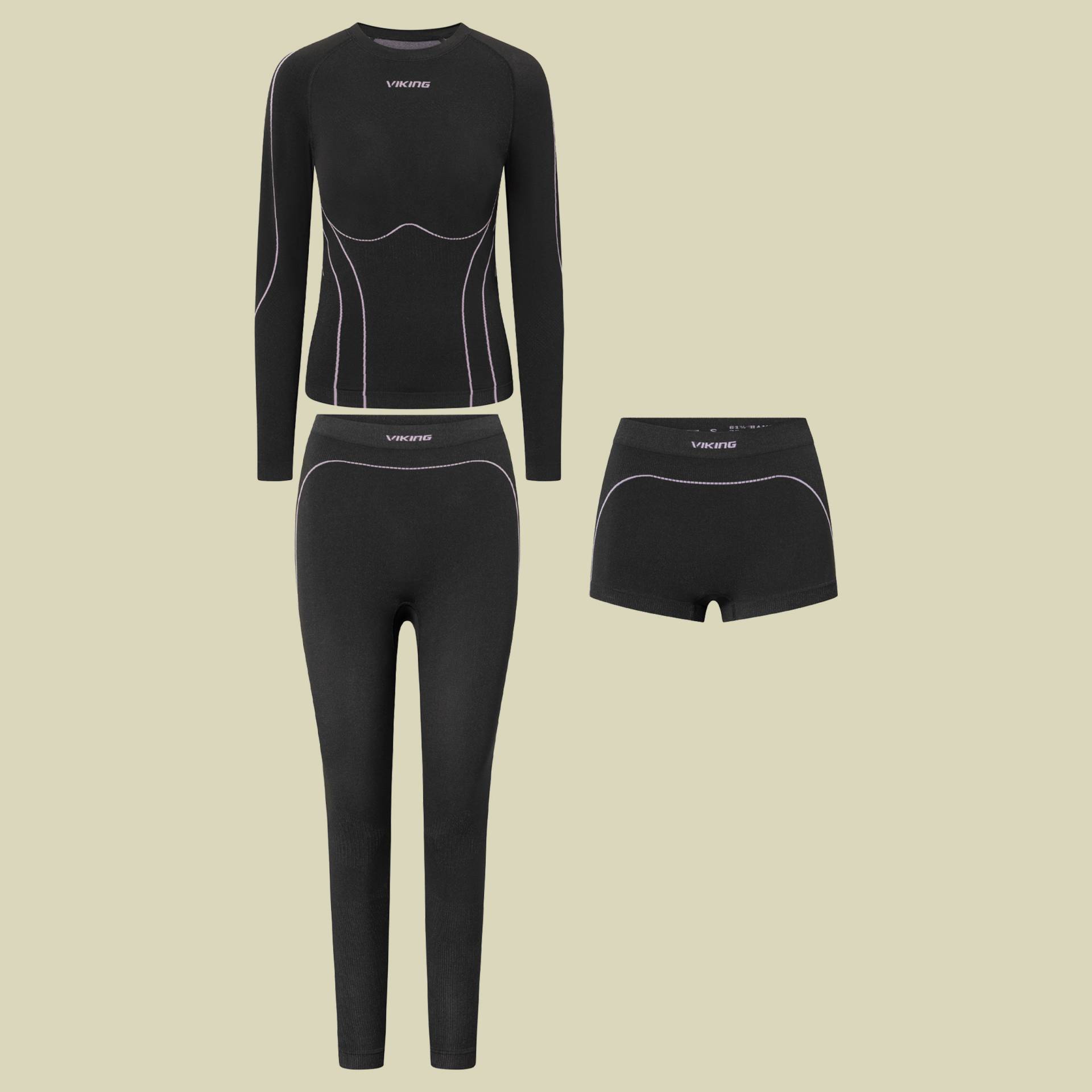 Base Layer Etna 2.0 Set Woman M schwarz - Farbe black/purple von Viking