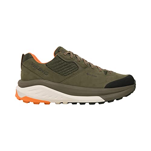 Viking Cerra Hike Low GTX M Walking Shoe Herren, Olive Orange, 41 EU Weit von Viking