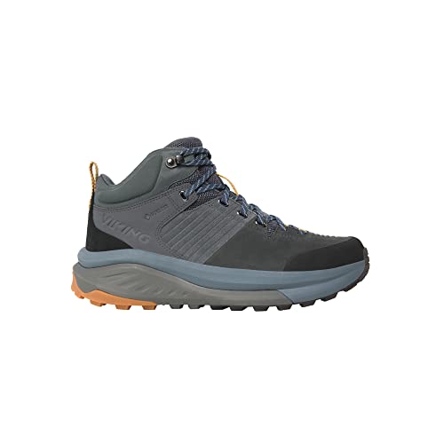 Viking Cerra Hike Mid GTX M Walking Shoe Unisex, Grey Denim, 42 EU Weit von Viking