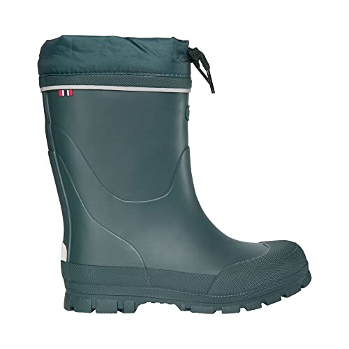 Viking Unisex Kinder Jolly Warm Rain Boot Dark Green, 34 EU von Viking