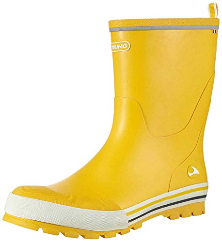 VIKING Kids Jolly Gelb - Robuster Retro Kinder Gummistiefel, Größe EU 34 - Farbe Yellow von Viking