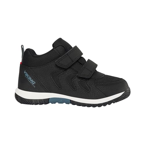 Viking Brisk Mid WP 2V Walking Shoe, Black/Charcoal, 34 EU von Viking
