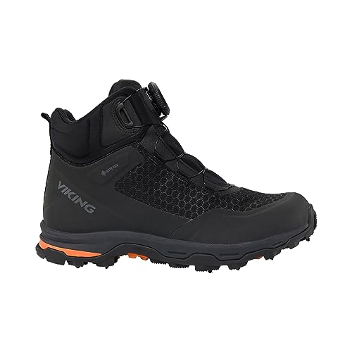 Viking Damen Rask 2 Spikes Mid GTX BOA W Walking Shoe, Black/Orange, 36 EU von Viking