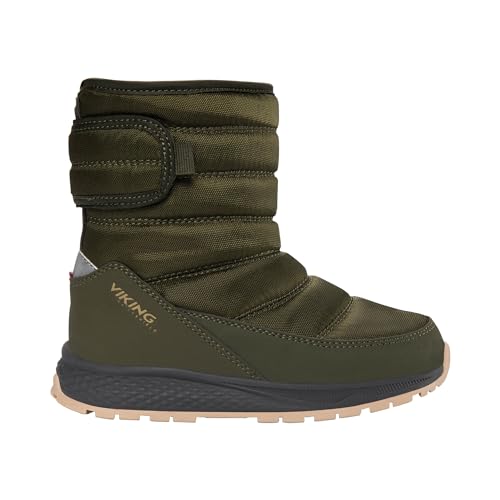 Viking Unisex Kinder Equip Pull-on Warm Wp 1v Snow Boot, Olive, 26 EU von Viking