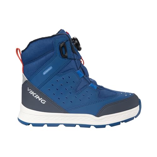 Viking Espo Warm WP BOA Snow Boot, Blue/Rust, 38 EU von Viking