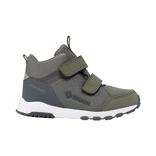 Viking Etne Mid GTX Walking Shoe, Olive/Charcoal, 23 EU Schmal von Viking