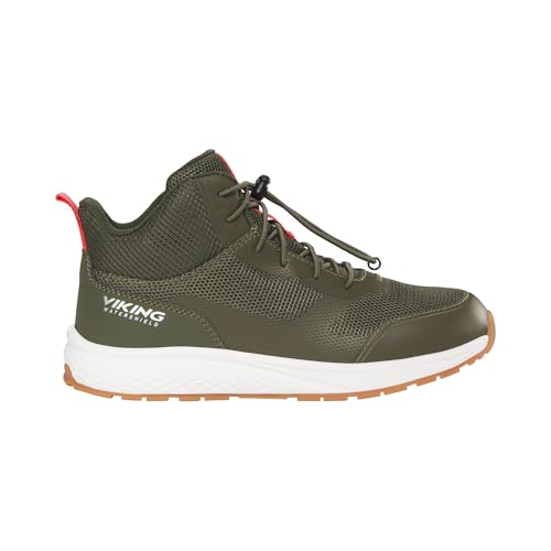 Viking Impact Mid WP SL Walking Shoe, Olive, 35 EU von Viking