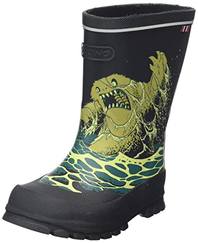 Viking Jolly Print Herausnehmbare Einlegesohle, Black/Blue Green, 23 von Viking