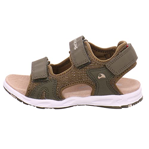 Viking Jungen Anchor Sportsandale, Khaki,32 EU Weit von Viking