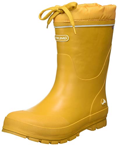 Viking Jungen Jolly Thermo Gummistiefel, Mustard, 25 EU von Viking