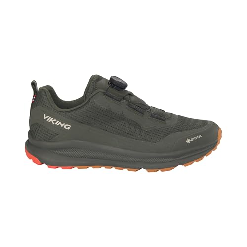 Viking Herren Motion Low GTX BOA M Walking Shoe, Pine/Red, 45 EU Viking Herren Motion Low GTX BOA M Walking Shoe, Pine/Red, 45 EU von Viking
