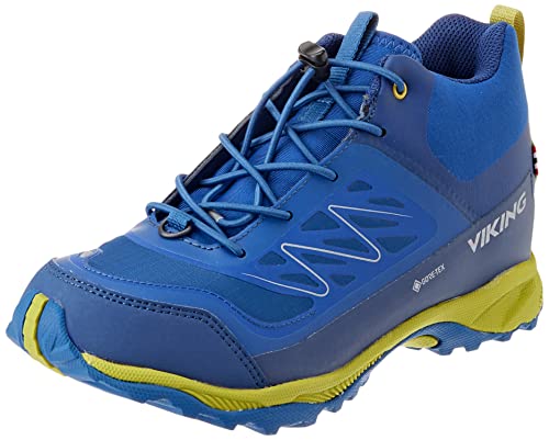 Viking Unisex Tind Mid GTX Walking Shoe, Blue/Khaki, 38 EU von Viking