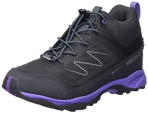 Viking Unisex Tind Mid GTX Walking Shoe, Charcoal/Violet, 35 EU von Viking