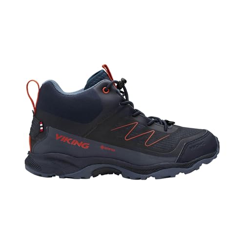 Viking Tind Mid GTX Wanderstiefel, Navy/Rust, 37 von Viking