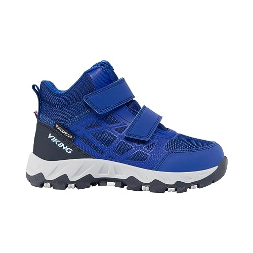 Viking Track Mid WP 2V Walking Shoe, Royal/Navy, 34 EU von Viking