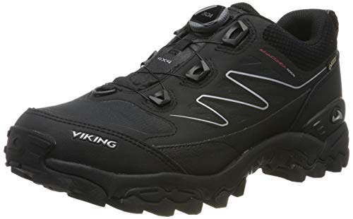 Viking Unisex-Erwachsene Anaconda 4x4 Boa GTX Trekking-& Wanderhalbschuhe, Schwarz (Black/Orange 231), 36 EU von Viking