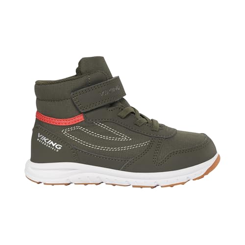 Viking Unisex Kinder Hovet Mid Wp 1v Walking Shoe, Olive Red, 28 EU von Viking