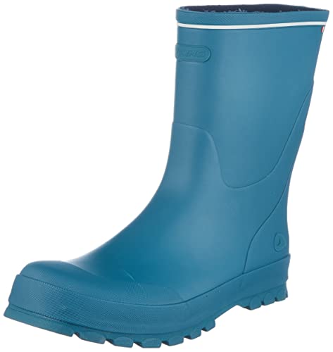 Viking Unisex Kinder Jolly Rain Boot, Petrol, 24 EU Weit von Viking