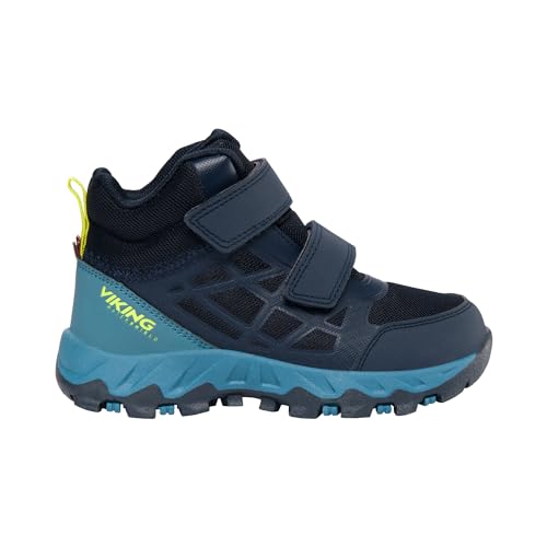 Viking Unisex Kinder Track Mid Wp 2v Walking Shoe, Navy Demin, 33 EU von Viking