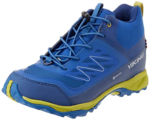 Viking Unisex Tind Mid GTX Walking Shoe, Blue/Khaki, 40 EU von Viking