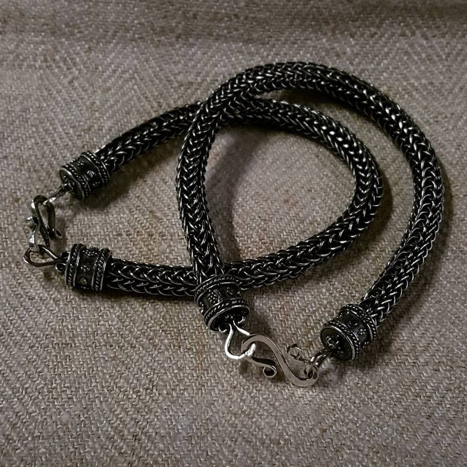 Silber Armband , Wikinger Gestrickt Silber Armband , Wikinger Gestrickt von VikingAgeStore