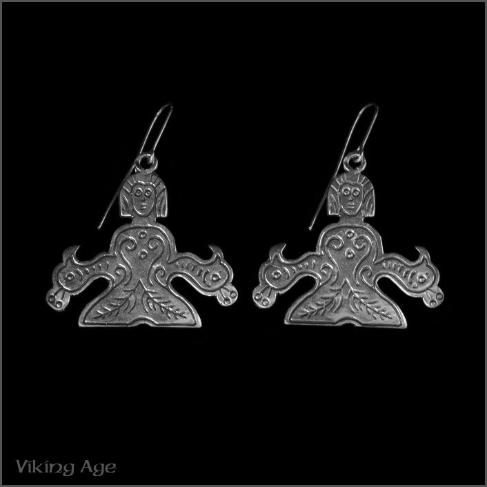 Silberne Vendel Style Ohrringe von VikingAgeStore