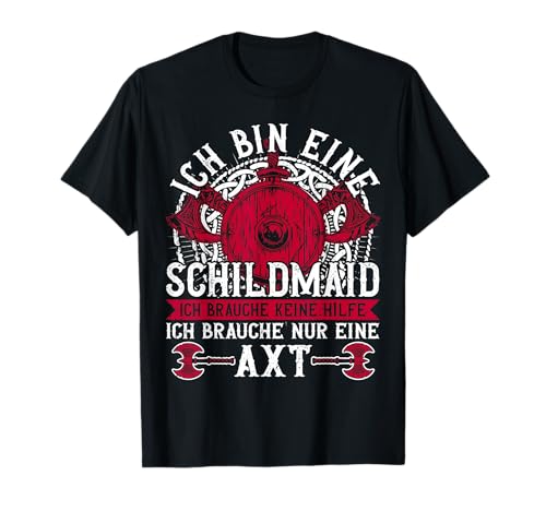 Wikinger Schildmaid Kostüm Damen, Kriegerin Wikinger Frauen T-Shirt von Vikinger Kleidung, Valhalla & Nordische Mythologie