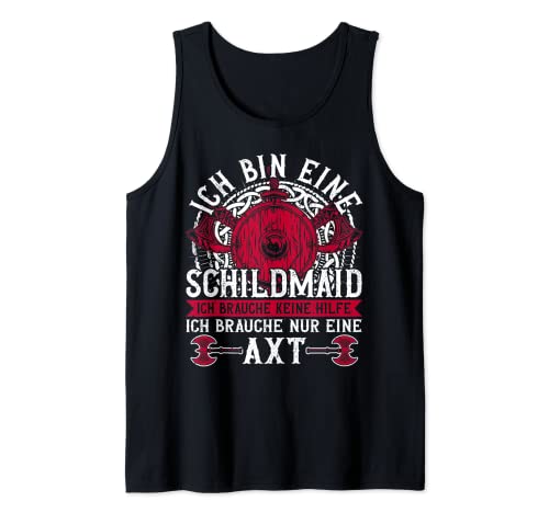 Wikinger Schildmaid Kostüm Damen, Kriegerin Wikinger Frauen Tank Top von Vikinger Kleidung, Valhalla & Nordische Mythologie