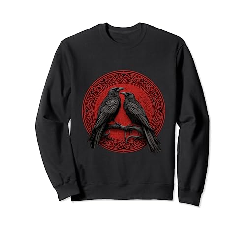 Odin Ravens Huginn & Muninn | Wikinger Keltische Mythen Herren Damen Sweatshirt von Vikings Myths Men Women Boys Girls Tees and Gifts