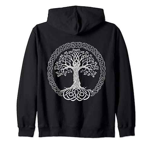 Yggdrasil Keltischer Baum des Lebens | Wikinger nordische Mythen Herren Damen Kapuzenjacke von Vikings Myths Men Women Boys Girls Tees and Gifts