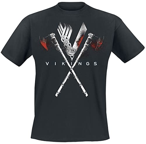 VIKINGS Axe to Grind Männer T-Shirt schwarz L 100% Baumwolle Fan-Merch, TV-Serien, Wikinger von VIKINGS