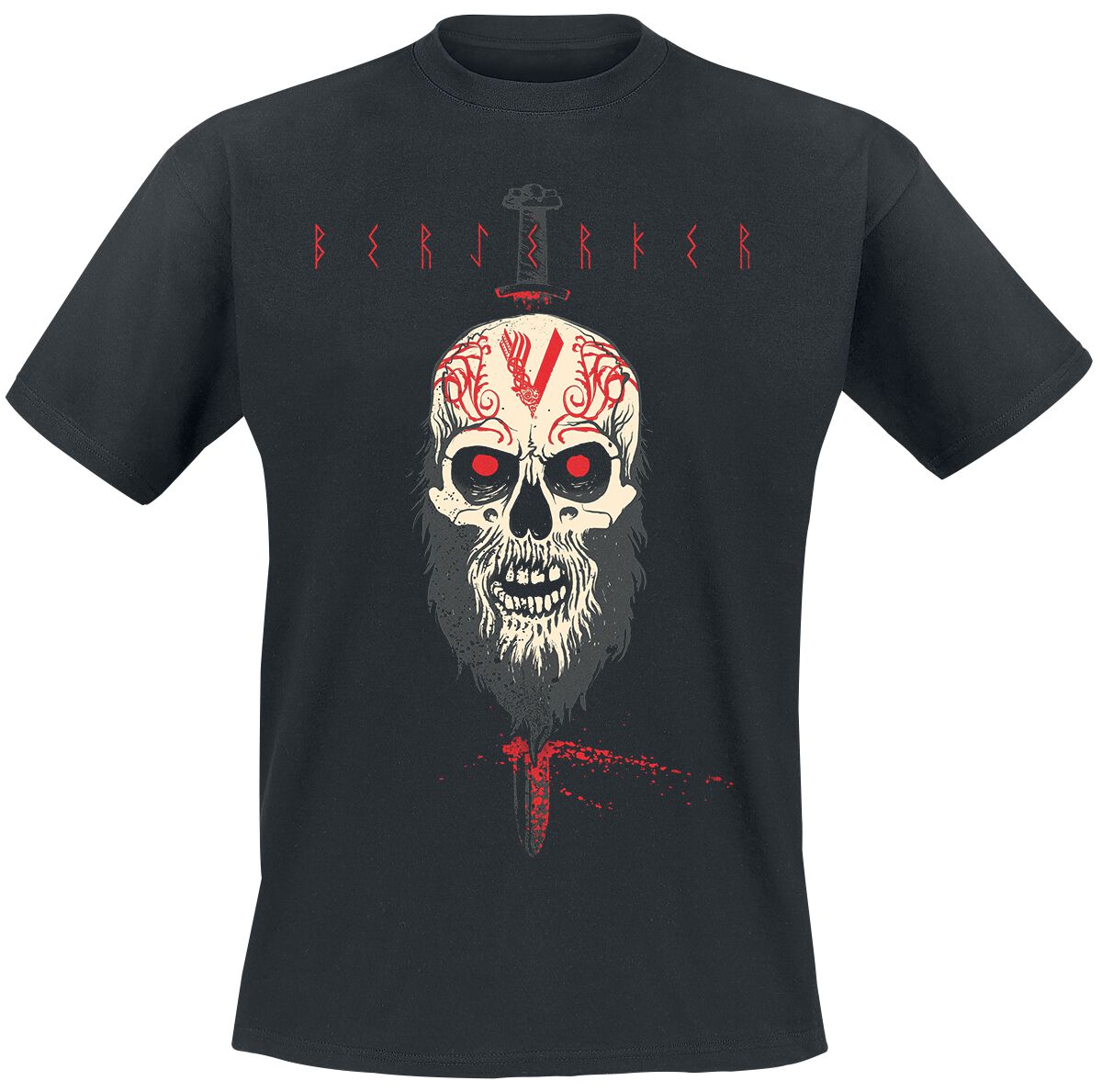 Vikings T-Shirt - Berserker - S bis 5XL - für Männer - Größe S - schwarz  - Lizenzierter Fanartikel von Vikings