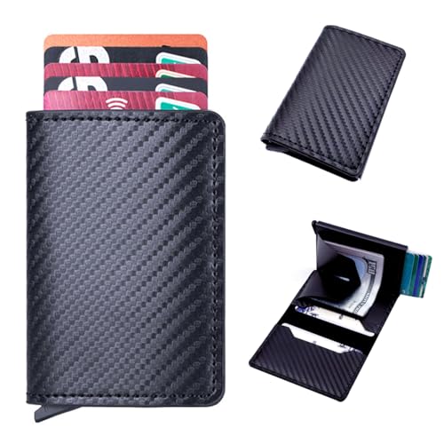 Vikrami lighting Geldbörse Herren, Mini Portmonee Münzfach Portmonee Klein RFID Schutz Portemonnaie Reisezubehör-Bi-Fold-Brieftasche von Vikrami lighting