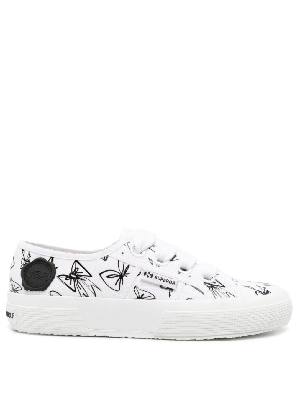 Viktor & Rolf x Superga Canvas-Sneakers mit Schleifen-Print - Weiß von Viktor & Rolf